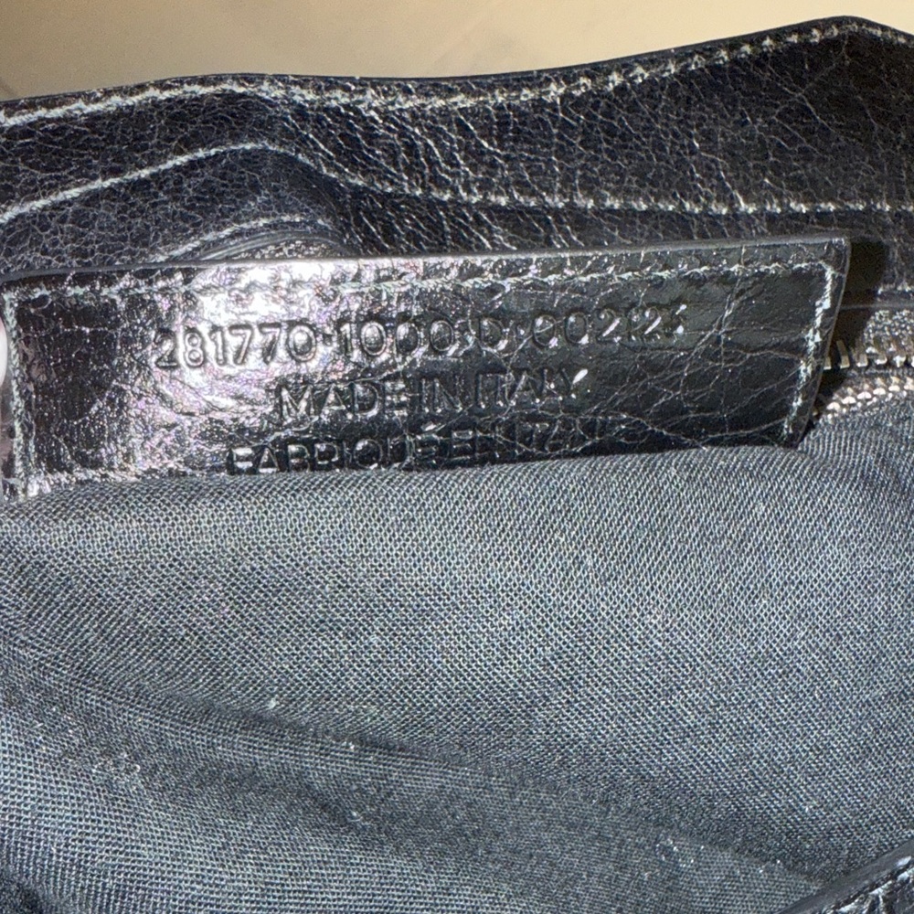 Balenciaga Black Leather Satchel with Silver Hardware Accents - Picture 6 of 8